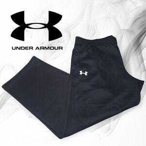 Under Armour Men's Fleece Lined Relaxed Fit Sweatpants Black M(37Wx29L) FLAWED *